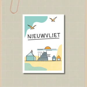 Kaart Nieuwvliet ansichtkaart kaartje kaartenset Zeeland