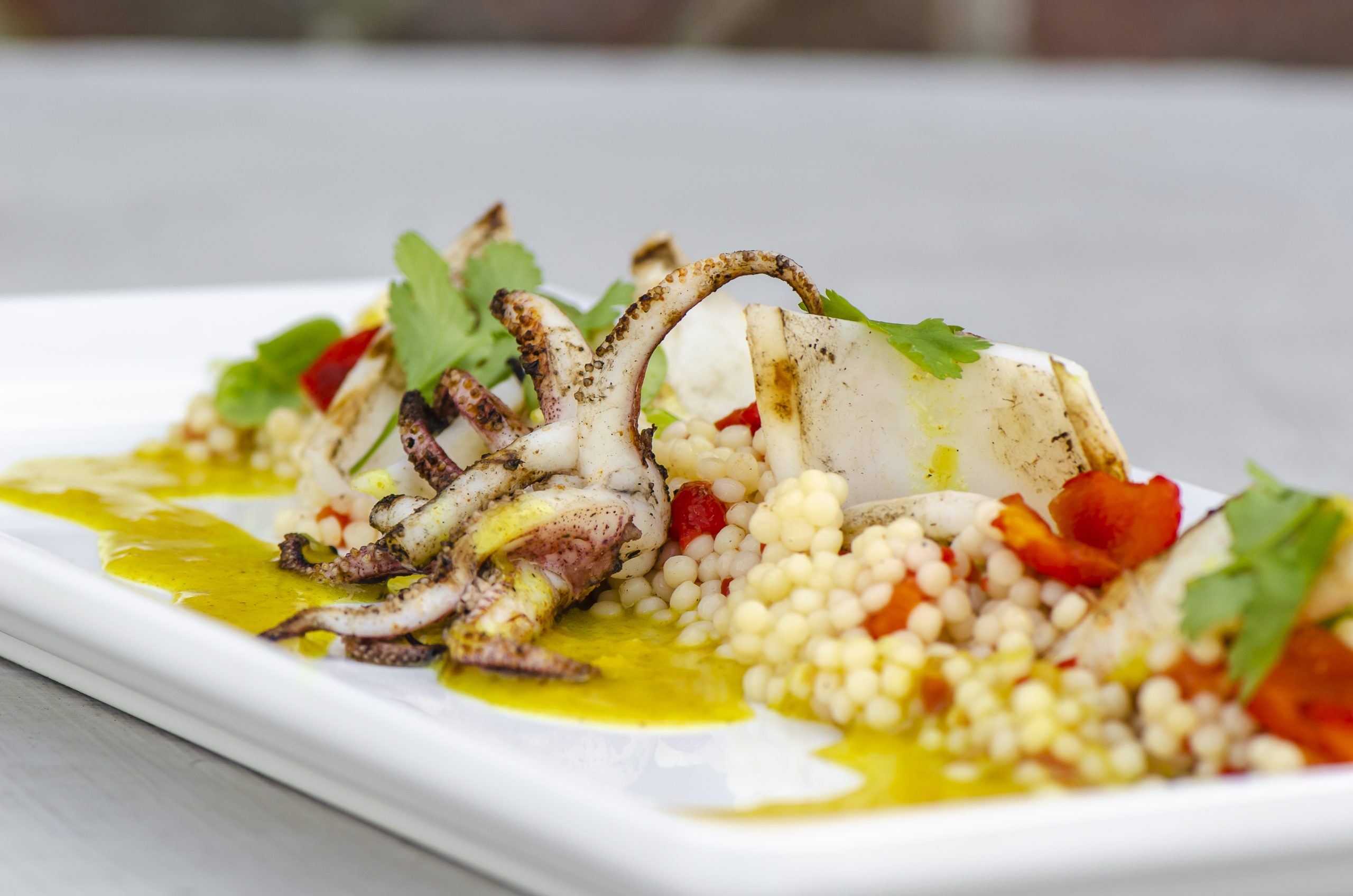 Gegrilde inktvis met couscous